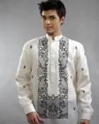  Men's Barong White Jusi fabric 100308 White 